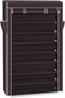 Mytunes 10-Tier Shoe Rack, Shoes Storage Cabinet with Dustproof Cover, Free Standing Cubby