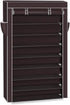 Mytunes 10-Tier Shoe Rack, Shoes Storage Cabinet with Dustproof Cover, Free Standing Cubby