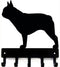 French Bull Dog Leash Hanger & Key Holder for Wall, Large 9 Inch Wide with 5 Hooks, Made in USA