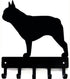 French Bull Dog Leash Hanger & Key Holder for Wall, Large 9 Inch Wide with 5 Hooks, Made in USA