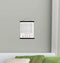 Black Wood & Canvas Wall Hanging Bathroom Word Search, Forgot Phone Wall Art, Small 12x14.5-Inch