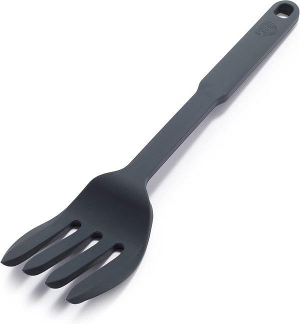 GreenLife Cooking Tools and Utensils, 10-in-1 Silicone Fork, Heat and Stain Resistant, Dishwasher Safe, Grey