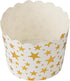 Restaurantware 50 Disposable Paper Baking Cups, 4.5 Ounce Greaseproof Oven-Ready White Muffin Liners with Gold Star