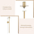 Set 2 Sziqiqi Wall Candle Holder Gold: Candle Sconces Wall Decor of for Dining Room Wall Hanging Candle Sticks Holder