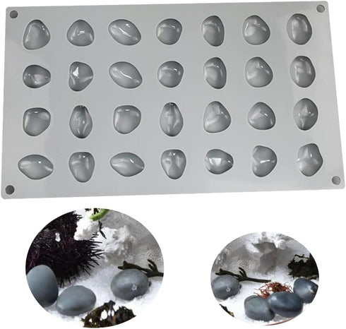 Silicone Molds Stone Shape - Non-Stick Food Grade Molds for Chocolate, Candy, Jelly, Ice Cube, Cupcake Baking
