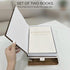 Set 2: 10.67in Premium Linen Faux Book Box of Aesthetic Book Safe with Hidden Storage for Living Room Console Table
