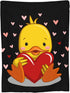 Perinsto 60"X50" Cute Duck with Heart Throw Blanket Ultra Soft Warm All Season Decorative Fleece Blankets for Bed Chair