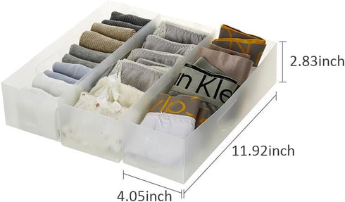 YBM HOME Closet Drawer Organizer for Underwear, Socks, Bras, Ties, Scarves, Foldable Storage Boxes (Set of 3)