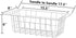Slideep 17.5'' Large Storage Baskets - Chest Freezer Organizer, Sturdy Metal Wire Pantry Bin for Home Kitchen (2 Packs)