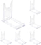 uxcell 4" Plastic Plate Stands, Display Easels for Card, Photo Frame, Desktop, Black, 6 Pcs