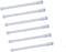 Tension Rods 6 Pack, Adjustable Spring Steel Bars 21.6 to 35.4 Inches, Extendable Width for Curtain, Shower, Closet