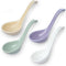 Asian Soup Spoon Set of 4, Ceramic Ramen Spoons, Long Handle for Dumpling, Pho, Noodles