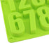 Large Silicone Number Mold 0-9, Chocolate Cake Biscuit Jewelry Gummy Baking Pan, Green Soft Mold
