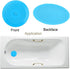 V-TOP Tub Stopper 2 Pack, 6 inches Large Silicone Drain Plug Hair Stopper for Kitchen Bathroom and Laundry