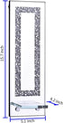 Pibeyer Set 2, Crystal Crush Diamond Candle Holder of Rectangle Silver Mirrored Candle Sconces, Wall Decorations