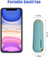 ideapro Mini Portable Fan Pocket Handheld Fan, 2000 mAh USB Rechargeable Personal Fan, Batteries Operated Mini Travel Fan with 3 Speeds Power Bank Flashlight Function for Outdoor -Blue by ideapro