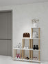 Haeterna 2-Tier Assembly,11.8" 14.1" 16.5" inches. White Bookshelf, Wooden Bookcase with Open Shelves, for Small