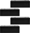 TCHOSUZ 2 Inch Solid Wood Furniture Legs, 4 Pack Black Block Corner Legs