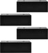 TCHOSUZ 2 Inch Solid Wood Furniture Legs, 4 Pack Black Block Corner Legs