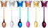 6-Pack Rainbow Colorful Coffee Spoons, Stainless Steel Teaspoon for Dessert, Espresso