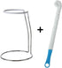 Lily's Home Wine Decanter Drying Stand with Rubber Coated Top, Includes Cleaning Brush for Standard Decanters