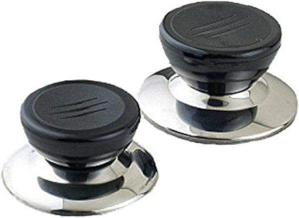 2-Pack Universal Pot Lid Knob Handle, Stainless Steel Base Circular 5.3x7cm Dia - Kitchen Cookware Replacement