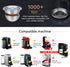 Refillable Stainless Steel Coffee Pods Compatible with Nespresso VertuoPlus, Reusable Capsules (2.4 oz)