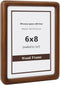 SZKYSJGS 6x8 Wood Picture Frame, Solid Natural Walnut Rounded Corner Photo Frame with