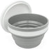 CARTINTS Silicone Collapsible Food Storage Containers with Lids, Ideal for Travel and Camping, 32oz/950ml, Grey