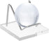 PATIKIL 3" x 3" x 2" Acrylic Display Stands, Stainless Steel Arm Crystal Holder for Mineral Gemstone