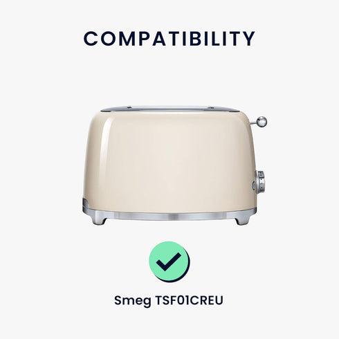 kwmobile Cover Compatible with Smeg TSF01CREU Cover - TPU Case for Bread Toaster Machine - Transparent/Black