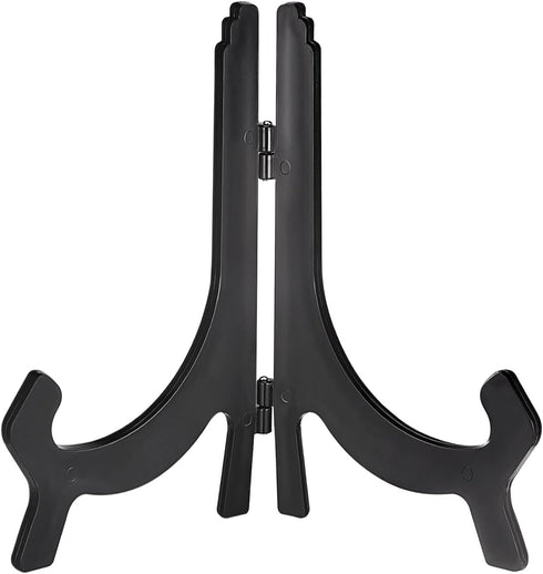 uxcell 10" Black Plastic Folding Display Stand, Easel Plate Holder for Decorative Picture Frame