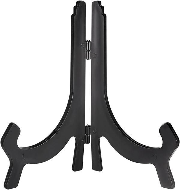 uxcell 10" Black Plastic Folding Display Stand, Easel Plate Holder for Decorative Picture Frame