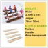 PACKGILO 1 Pack 4 16*10.6*6.3 inches Large Tier Acrylic Display Stand for Figures Wooden Risers Display Case for Craft