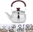 LIFKOME Traditional Stainless Steel Heavy Duty Tea Kettle, Whistling Stove Top Kettle with Cool Touch Handle