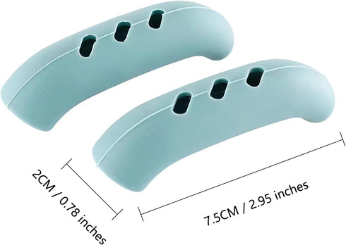 AUOCATTAIL 2 Pairs Silicone Assist Handle Holder Grip Cast Iron Skillets Non-Slip Cast Iron Skillet Handle Covers Heat Resistant Grip for Frying Pans Griddles Casserole Steamer Soup Pot Cookware by AUOCATTAIL