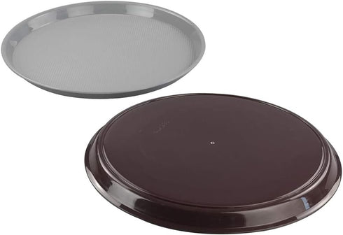 Cand Plastic Round Serving Trays, 3 Pack