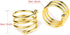 6Pcs Round Gold Napkin Rings Set of 6 Napkin Holders for Thanksgiving, Wedding, Fall Party, Valentines Day, Easter