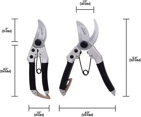 Zenport Z206 Small Japanese Style Pruner, Wishbone Spring, .5-Inch Cut, 7-Inches Long