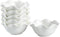 Porcelain Pinch Bowls Set of 6 - 1.6 oz Small Ruffle Design Bowls for Meal Prep and Dippings