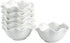Porcelain Pinch Bowls Set of 6 - 1.6 oz Small Ruffle Design Bowls for Meal Prep and Dippings