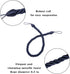 BEL AVENIR Curtain Rope Tiebacks, Drapery Holdbacks with 4 Metal Screw Hooks (Navy, 4pack)