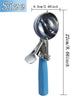yuntop Set Set (2.48 Inch) Stainless Steel Ice Cream Scoop Dishers Scoops Cookie Scoop Food Scoop, Right Handed Scoop