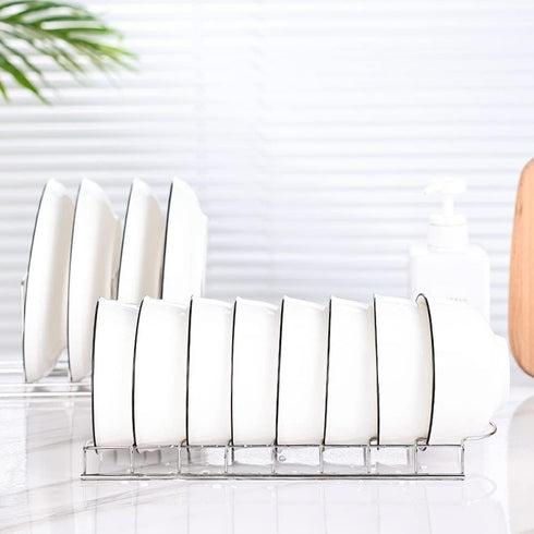 Small Stainless Steel Bowl Drainer, Kitchen Counter Organizer Storage Rack, Chrome Storage Shelf