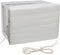 Luxiv Indoor Air Conditioner Cover - White Window Unit Protection, Anti-Rust Adjustable Cover with Free Elastic Straps
