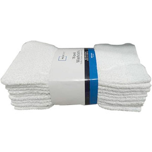 Basic White Cotton Washcloth Pack - 18 Count
