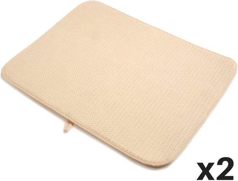 Norpro 2 X 16" X 18" Durable Microfiber Dish Drying Mat, Cream 359E