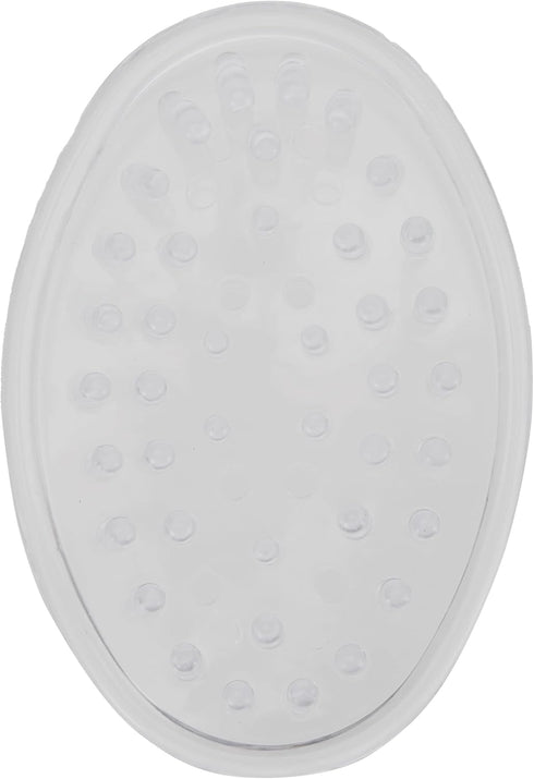 iDesign Plastic Soap Dish, Kitchen Sponge Holder, and Soap Saver - Set of 3, Clear, 0.75” x 3.25” x 4.75”