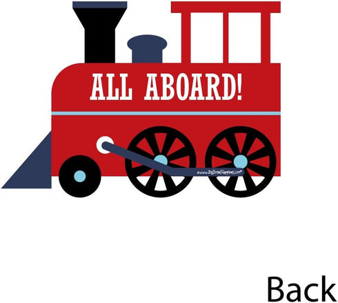 Set 20 Big Dot of Happiness Railroad Party Crossing - Train Decorations DIY Steam Train Birthday Party or Baby Shower