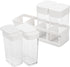 12 Set ZOOFOX Pieces Spice Shaker Jars, Plastic Seasoning Shaker Box with Lid, Transparent Barbecue Storage Containers